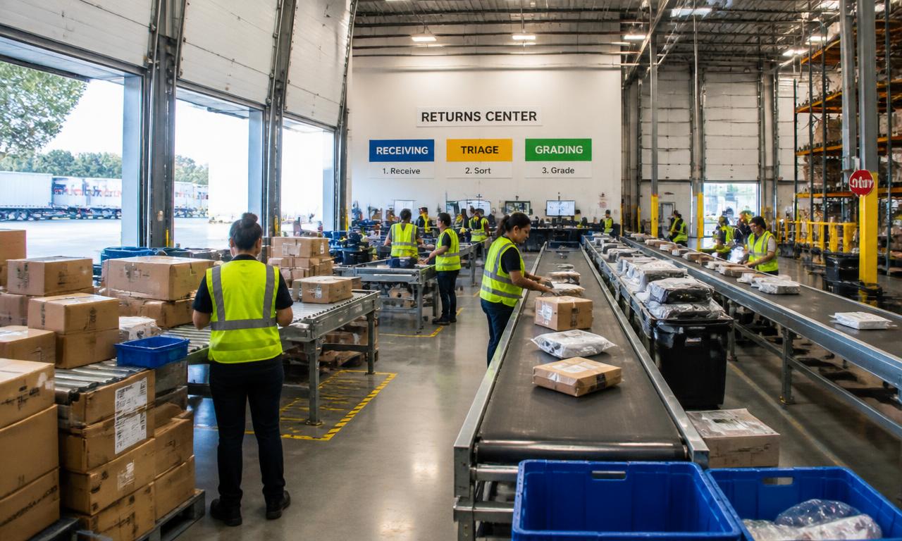 Returns Center Design in a real reverse logistics operation